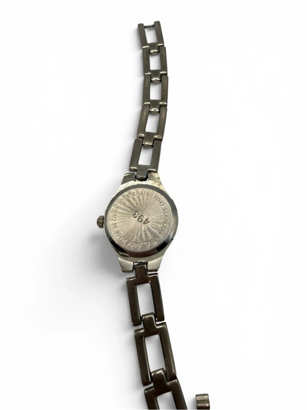 TILT Women's Silver Link Watch with Pink Dial